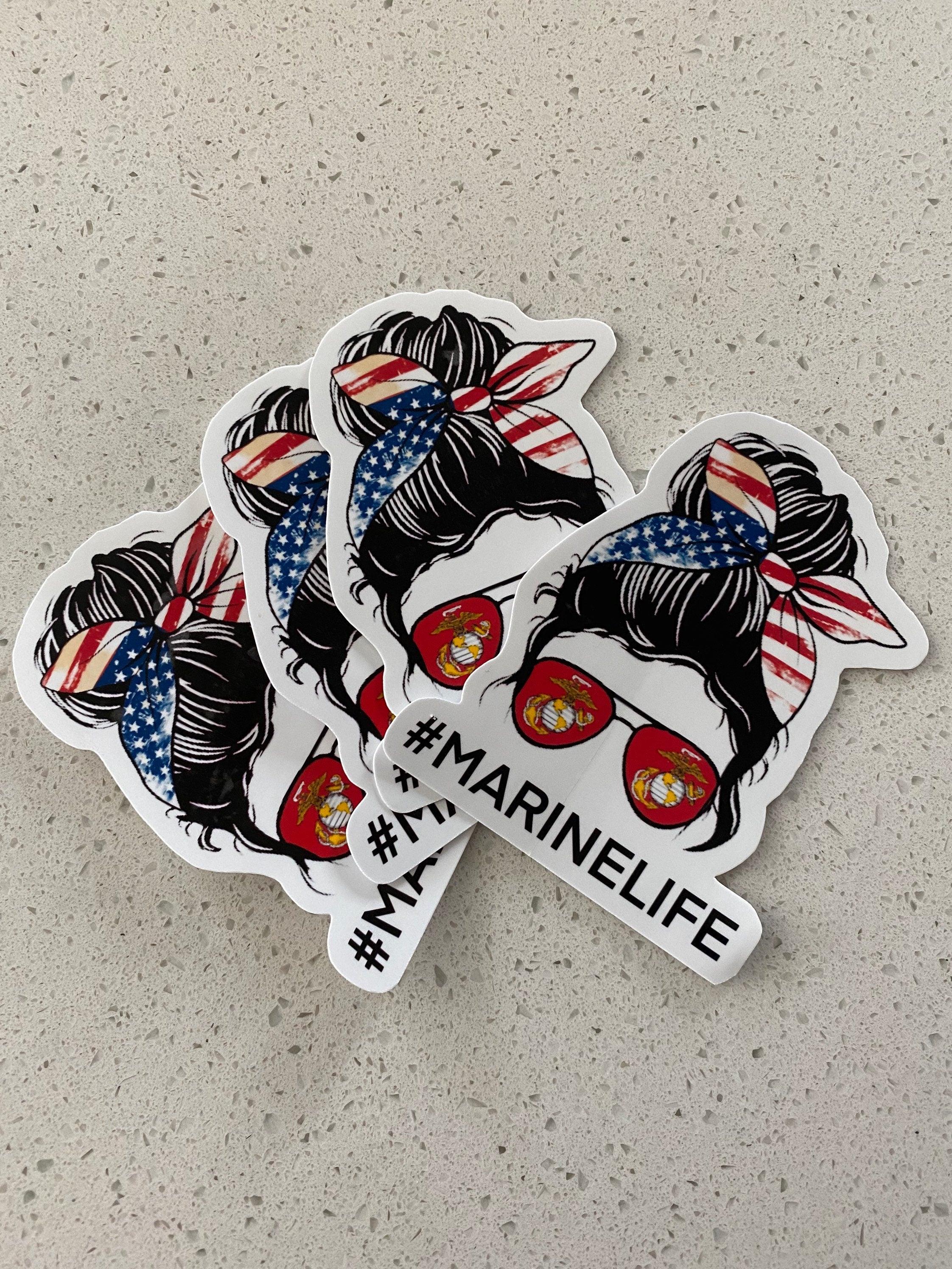 Female Military Sticker – TheSemperFiHippie
