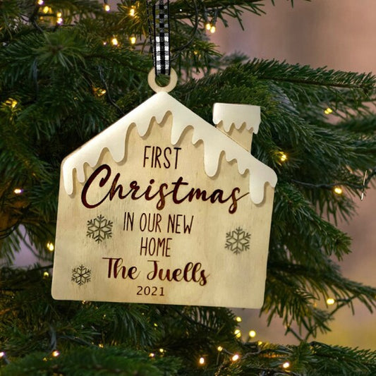 New Home Ornament/ Home for the holidays ornament/ Personalized/ Engraved/ Custom