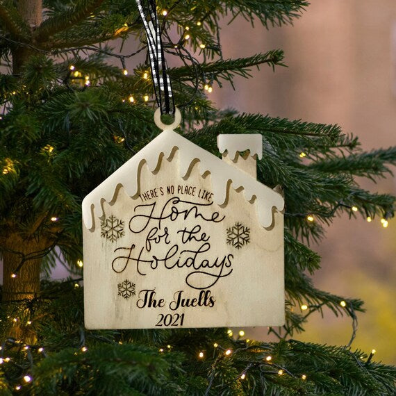 New Home Ornament/ Home for the holidays ornament/ Personalized/ Engraved/ Custom